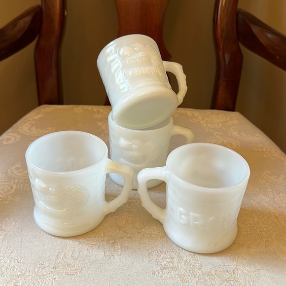 Bc Comics Fire King Grog Milk Glass coffee mug set - Picture 1 of 9